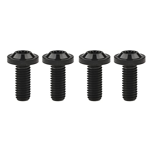 Wanyifa Titanium M8 10 15 20 25 30 60 70mm Torx Head Bolt Screw Pack of 4 (M8x10mm, Black)