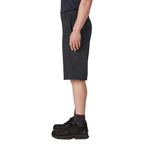 Dickies Men's Big & Tall Big-Tall Cooling Temp-iQ Active Waist Flat Front Shorts, Black, 46
