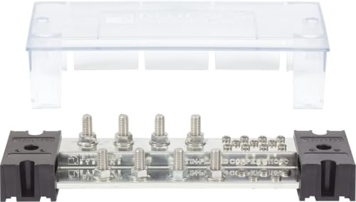 Blue Sea Systems 1990 POWERBAR1000 8 X 3/8 STUD W/CVR, 1000A, Beige