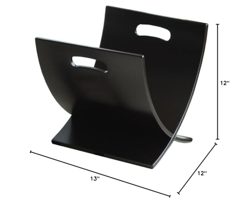 Oceanstar Contemporary Wooden Magazine Rack, Espresso