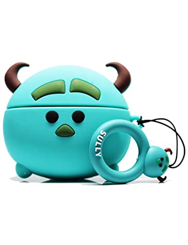 Monster Design Case for Apple AirPods Pro Case Cartoon Cover Silicone Shockproof 3D Cute Kawaii Protective Case Anti-Fall Headphone Case for Airpod Pro Case (Airpods Pro, Blue Monster)