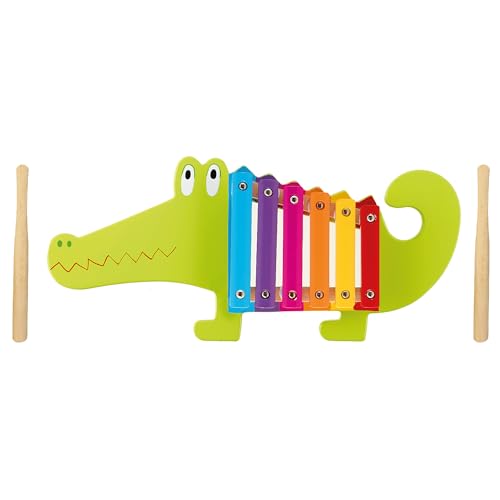 Orange Tree Toys: Xylophone: Crocodile - Wooden Musical Instrument Toy w/ 2 Drumsticks, Animal Shaped, Developmental Toy, Toddler & Kids, Ages 3+