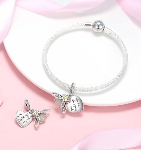 ZHIPAL 925 Sterling Silver Charm for Bracelet Necklace Dangle Love Mom best friends dangle Butterfly Party Birthday Charm Beads Princess dress Gift for Women (Princess dress)