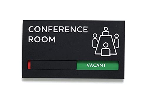 Kubik Letters Premium Conference Room Sign - Do Not Disturb Sign - Meeting in Progress Door Sign - Office Sign - Sign Out - Office Door Sign - Door Signs for Office - Occupied Sign - Do Not Disturb Door Sign
