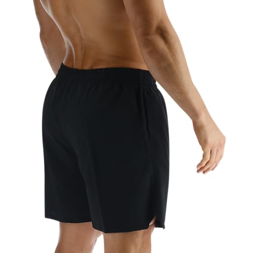 TYR Men's Standard Deck-X Swim Trunk Shorts, 6" Inseam, Black, Small