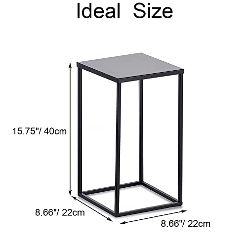 Black Plant Stand Pedestal Stand - 2 Pcs Metal Plant Stand, 15.75in Tall Flower Stand Vase Flower Holder, Wedding Centerpieces for Table, Corner Planter Pot Rack for Living Room, Home, Patio Decor