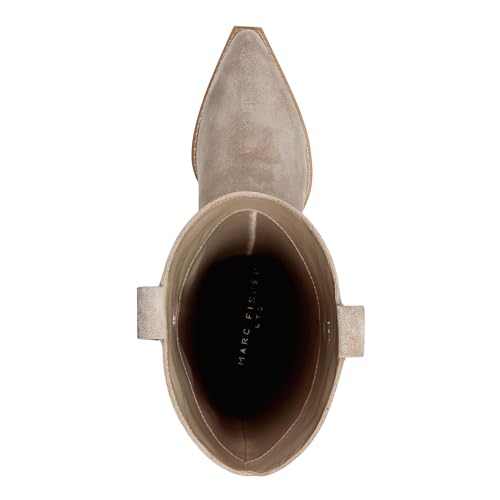 Marc Fisher LTD Women's Roselle Western Boot, Chic Cream 150, 11