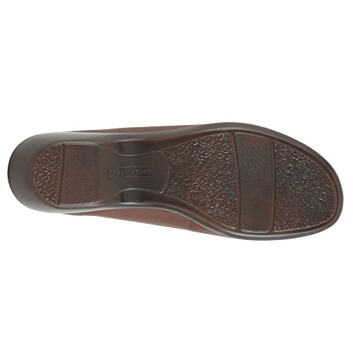 Easy Spirit Women's Dawn Clog, Medium Brown Leather, 7.5 Narrow