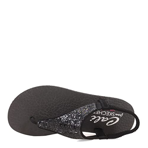 Skechers Women's Meditation-Sweet Rock Flip-Flop, Blk/blk, 5