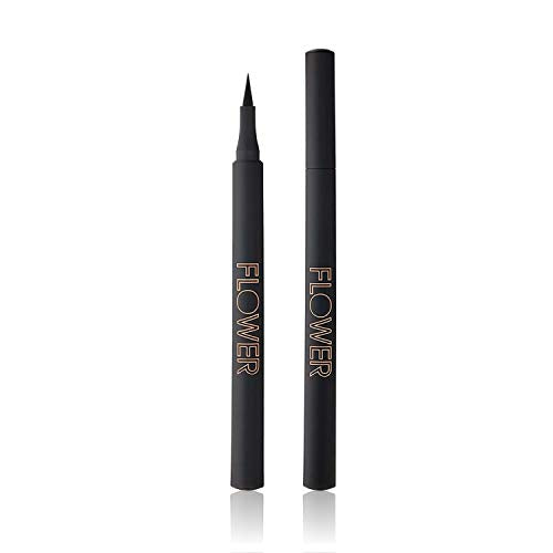 FLOWER BEAUTY By Drew Barrymore Forever Wear Winged Eyeliner - Long-Lasting + Smudge-Proof - Liquid Eyeliner + Winged Applicator (All-Nighter)