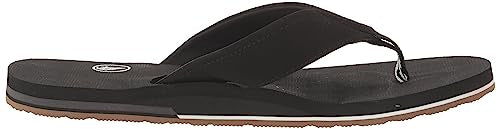 Volcom Men's Victor Flip-Flop Sandal, Black-New, 7