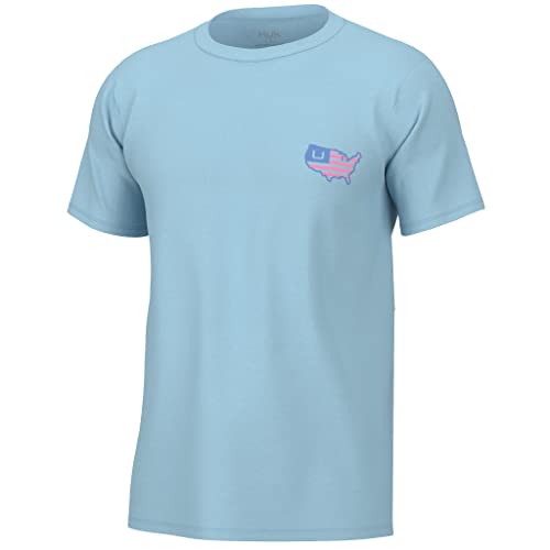 HUK Men's Standard Performance Fishing Logo Tee, Short Sleeve, Quick-Dry, Naval Academy
