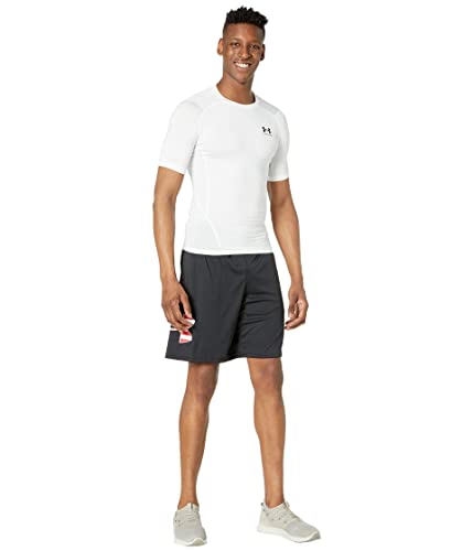 Under Armour Men's Armour HeatGear Compression Short-Sleeve T-Shirt , White (100)/Black, XX-Large