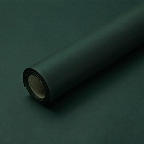 LWFyyds Korean solid color kraft paper roll, flower wrapping paper, bouquet material, gift wrapping paper - Dark Green