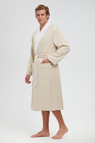 MONARCH Plush Lined Microfiber Bath Robe for Women or Men - Super Soft, Durable Luxury Spa, Resort & Hotel Bathrobe, Generously Sized (Unisex) Cypress