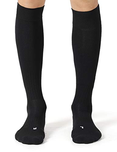 CelerSport 2 Pack Soccer Socks for Youth Kids Adult Over-The-Calf Knee High Socks with Cushion, Pink (2 Pack), Small