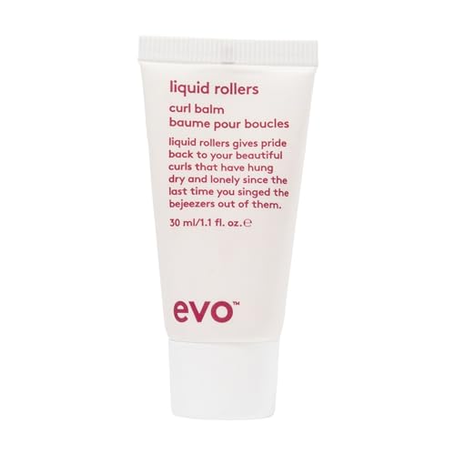 EVO Liquid Rollers Curl Balm - Hair Styling Balm - Enhances Natural Curls, Protects Frizz & Improves Overall Condition - Travel Size, 30ml / 1.01fl.oz