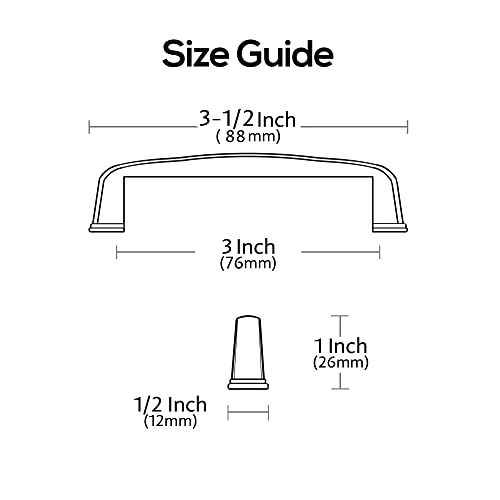 Alzassbg 10 Pack Brushed Brass Cabinet Knobs, 1.22 Inch(31mm) Length Kitchen Cabinet Hardware Square Knobs for Cupboard and Drawer AL6073BB