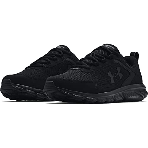 Under Armour mens Charged Assert 9 Running Shoe, Black (002 Black, 12 US