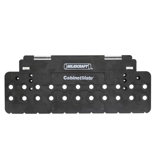 Milescraft 1316 Cabinet Mate Shelf Pin Jig - Shelf Pin Drilling Jig to Create Holes for Wobble Free Shelves. Cabinet Hardware Jig / Drill Guide for Straight Holes