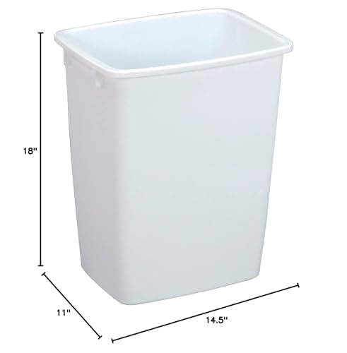Rubbermaid FG2806TPWHT 36 Quart White Open Wastebasket