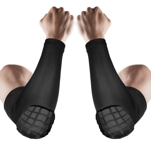 AceList 2PCS Elbow Pads with Padded Compression Shield Shape Arm Sleeves for Protection - Suitable for Basketball, Volleyball