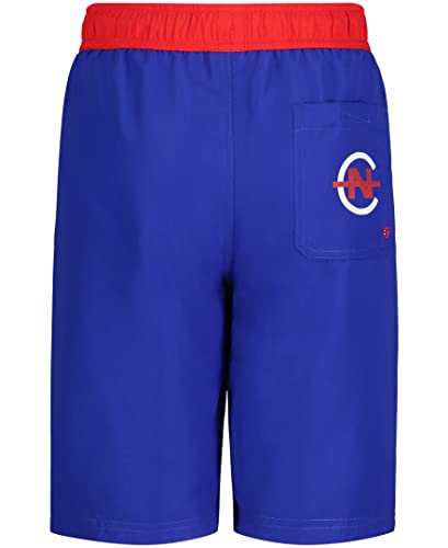 Nautica Boys' Swim Trunk with UPF 50+ Sun Protection, Vert Logo J Navy, 14-16