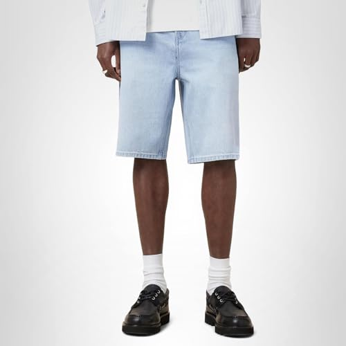 AllSaints Men's Alva Short, Pale Indigo Blue