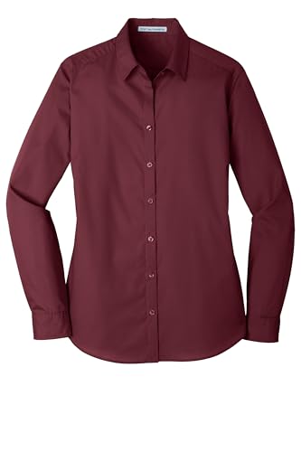 Port Authority Ladies Long Sleeve Easy Care Shirt, Light Stone, L