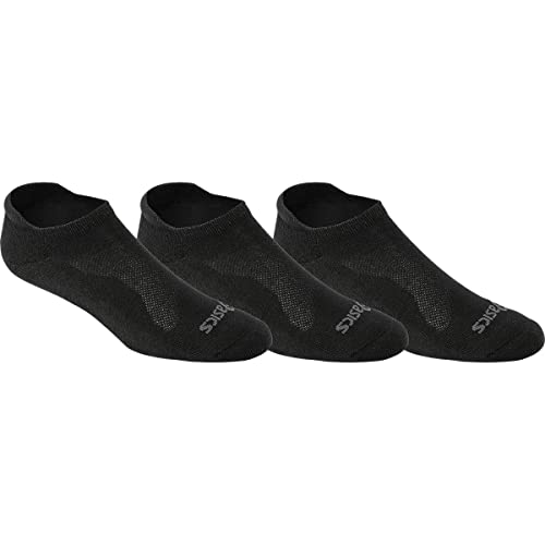 ASICS Men's Cushion Low Cut (3 Pack), Black, Small