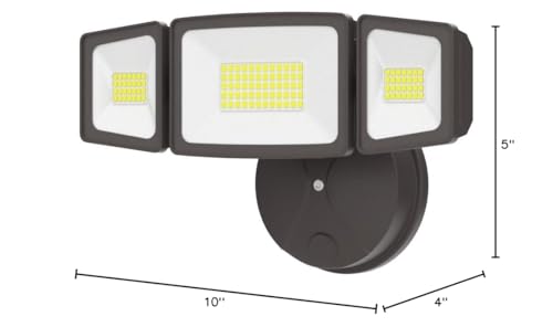 Onforu 2 Pack 60W Flood Lights Outdoor, 6000LM LED Floodlights Switch Controlled, IP65 Waterproof Exterior Lighting Fixture with 3 Adjustable Heads, 6500K Security Light for Eave Garage Yard