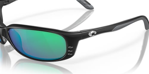 Costa Del Mar Mens Brine Oval Sunglasses, Tortoise/Grey Blue Mirrored Polarized-580P, 59 mm