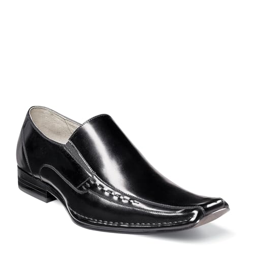 STACY ADAMS Mens Templin Bicycle-toe Slip-on Loafers-shoes, White, 12 US