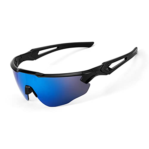 FEISEDY Sports Sunglasses, with 5 Lenses for Men Women, TR90 Lightweight, Baseball Cycling Motorcycle Running Golf B2940