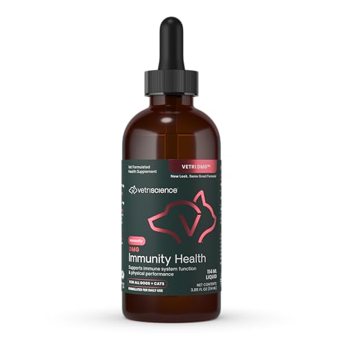 VETRISCIENCE DMG Immunity Health Easy-Dose Liquid, Vetri DMG Immune Support Supplement for Dogs and Cats, Hypoallergenic, Support Performance, Stamina, Immune Response, DMG (Dimethylglycine), 114 ml