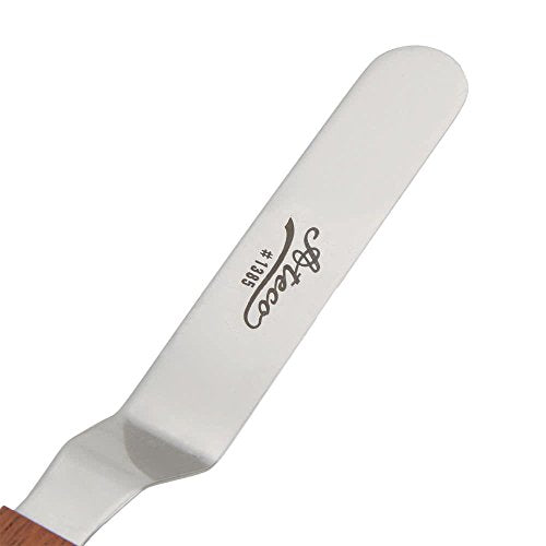 Ateco 1385 Offset Spatula with 4.5-Inch Stainless Steel Blade, Wood Handle, 4.5 Inch, natural (Pack of 2)