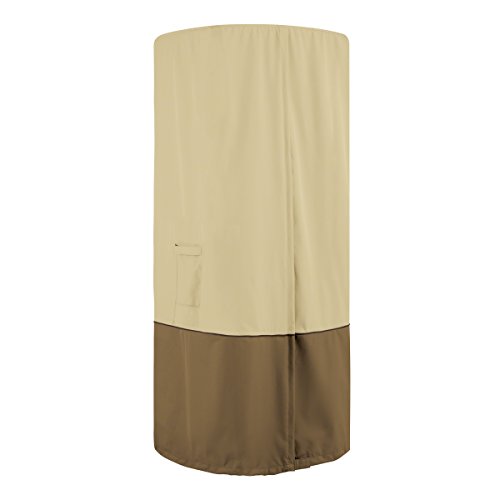 Classic Accessories Veranda Water-Resistant 32 Inch Round Stand-Up Patio Heater With Table Cover, Outdoor Table Cover