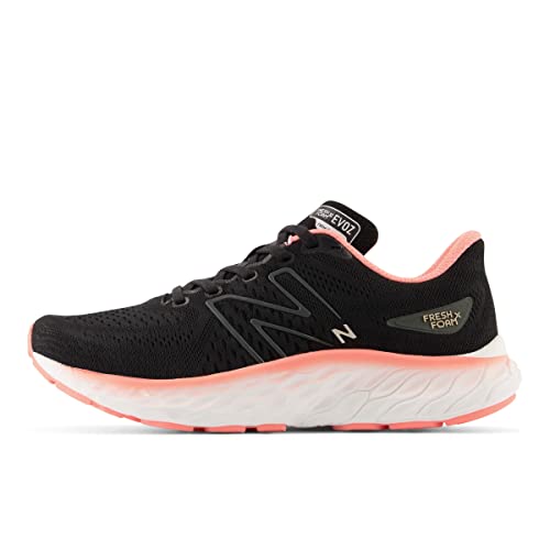 New Balance Women's Fresh Foam X EVOZ V3 Slip-Resistant Running Shoe, Black/Black Metallic/Black, 8