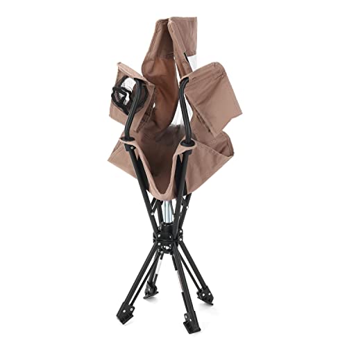 ARROWHEAD OUTDOOR 360° Degree Swivel Hunting Chair w/Armrests, Perfect for Blinds, No Sink Feet, Supports up to 450lbs, Carrying Case, Steel Frame, Fishing, High-Grade 600D Canvas, USA-Based Support,