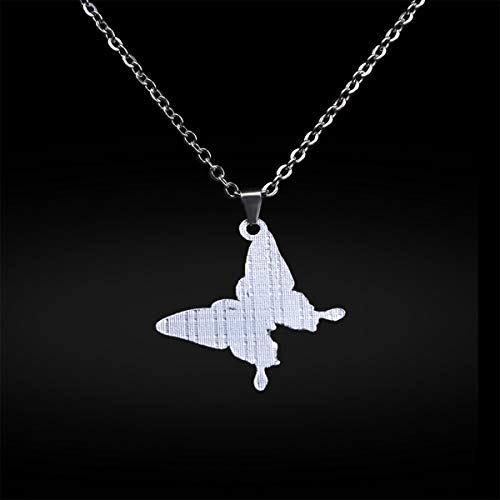 swqfzki Color Changing Butterfly Mood Necklace Emotion Feeling Pendant Necklace Adjustable Size Mood Ring 2pcs