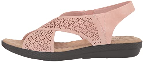 Easy Street Women's Claudia Wedge Sandal, Sand, 9.5 Narrow