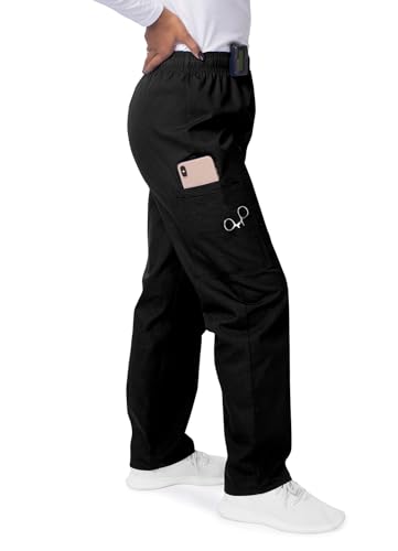 Sivvan Scrubs for Women - Drawstring Cargo Scrub Pants - S8200 - White - 5X