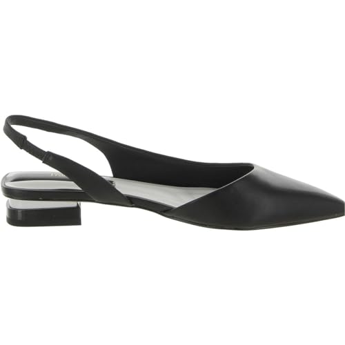 Franco Sarto Womens Tyra Low Block Heel Slingback Pump Brown Plaid Fabric 10 M