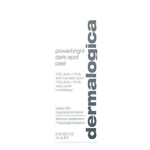 Dermalogica PowerBright Dark Spot Face Peel, Exfoliating Facial Peel with 12% AHA PHA, Improve Dark Spot and Hyperpigmentation for All Skin Types