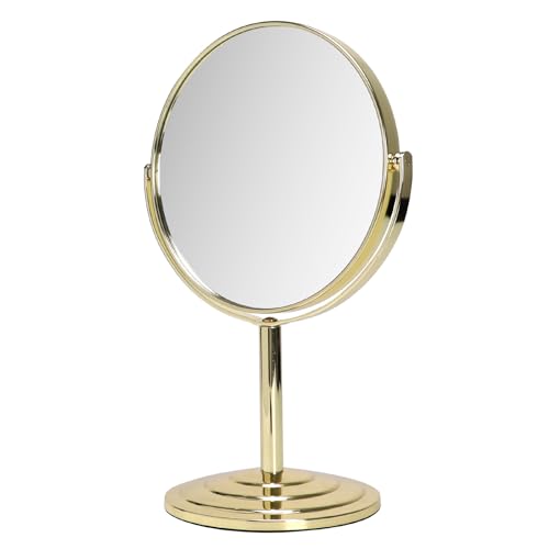 Schliersee 3X Magnifying Vanity Makeup Mirror Double Sided 7 Inch 1X/3X Magnification Tabletop Mirror, Black