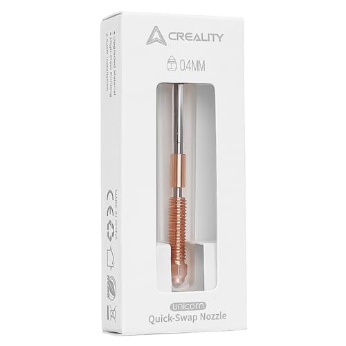 Creality Official Upgrade K1C Nozzles, Quick-Swap 3D Printer Nozzle Kit, Copper Alloy and Hardened Steel Nozzle Suitable for Creality K1C/ Ender 3 V3/ Ender 3 V3 Plus 3D Printers (1PCS, 0.4mm)