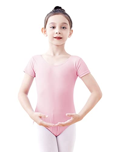 Daydance Black Dance Leotards for Girls, Skirted Ballet Outfits with Full Lining