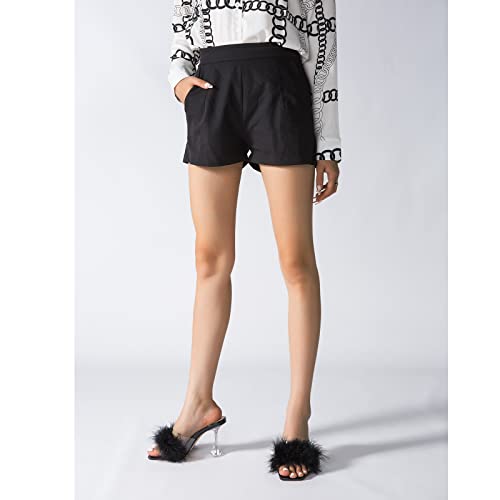 LIURUIJIA Women's Square Toe High Heel Mule Sandals Pink Fuzzy Heels heels Wedding bridal Party Dress Shoes Photo Like To Take Pictures