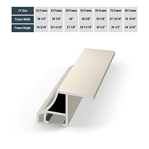 Frame My TV Deco TV Frames Alloy Scoop - German Silver Bezel Compatible ONLY with Samsung The Frame TV (3 inch, Color Chip)
