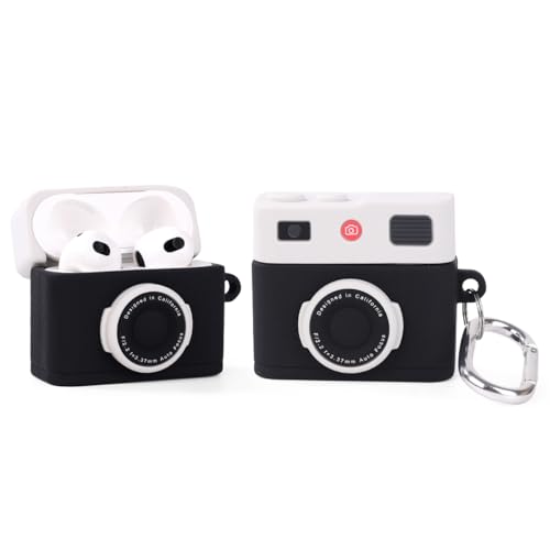 Case for AirPods 3rd Generation Earbuds(2021) with Keychain, Suublg Silicone Cute Case Protective Shockproof Covers with Cartoon Characters Skin Design for AirPods 3